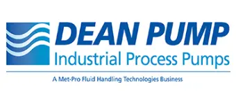 A logo for the dean pump industrial process.