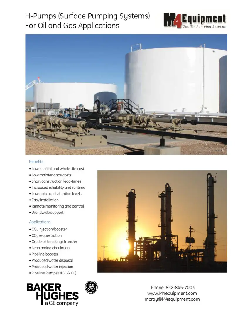 Oil and gas pumping system overview graphic.